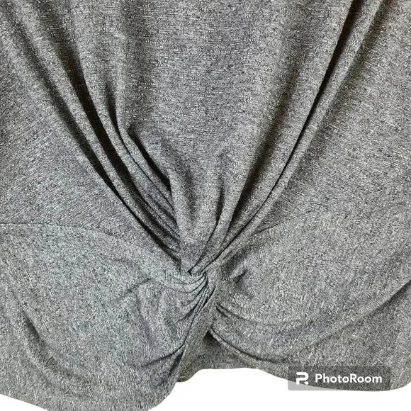 ATHLETA grey heathered top with twist detail back - Picture 3 of 5